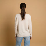 Fine knit sweater V-neck long sleeves YF12018 
