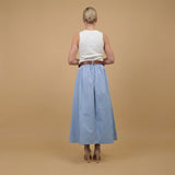High-waisted flared maxi skirt TDM19323-6