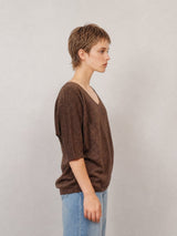 Pull brillant col V CA6951