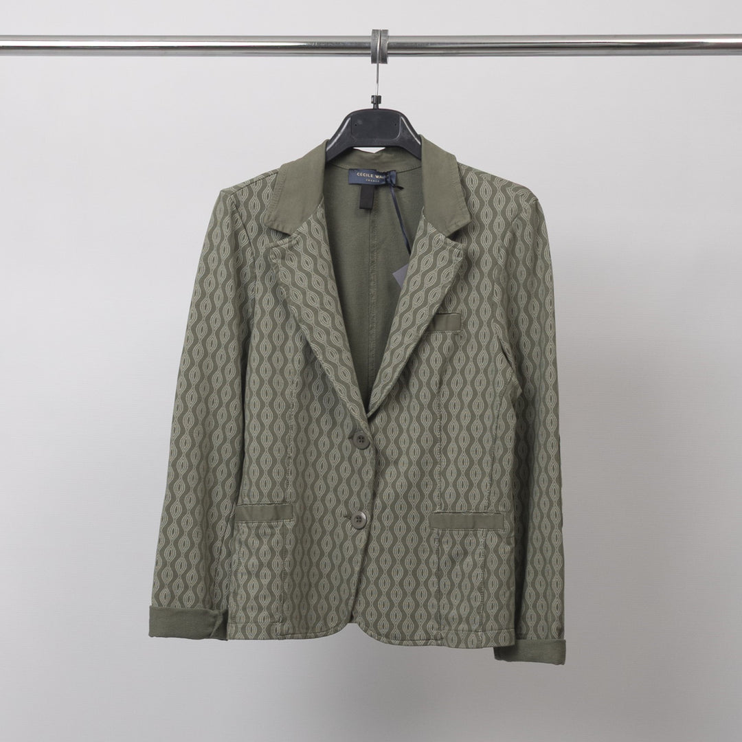 Geometric print stretch blazer – CVA514721-2