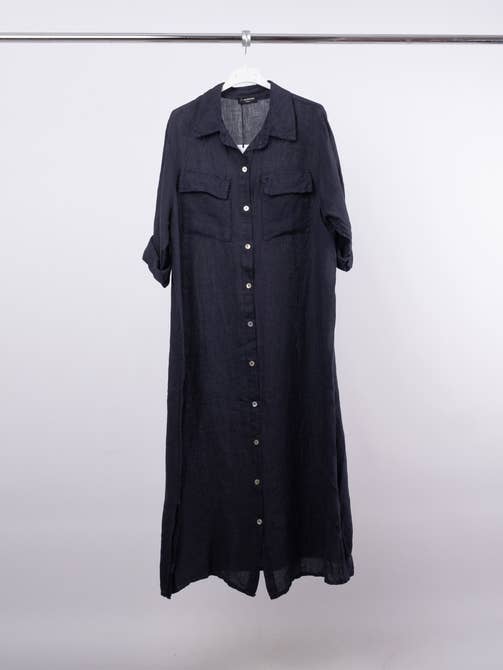 Linen Shirt Dress 14730