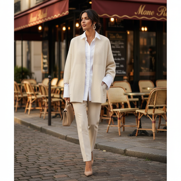 Gilet col châle en maille ouverte – DSY25162