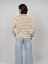 Pull rayé en laine et cachemire à col bateau – HYC6631