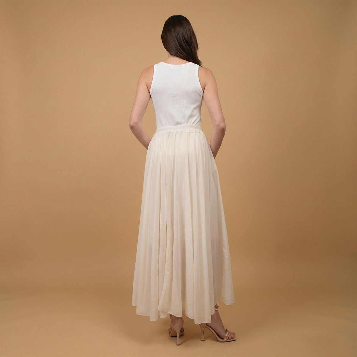 Long cotton voile skirt – db75152
