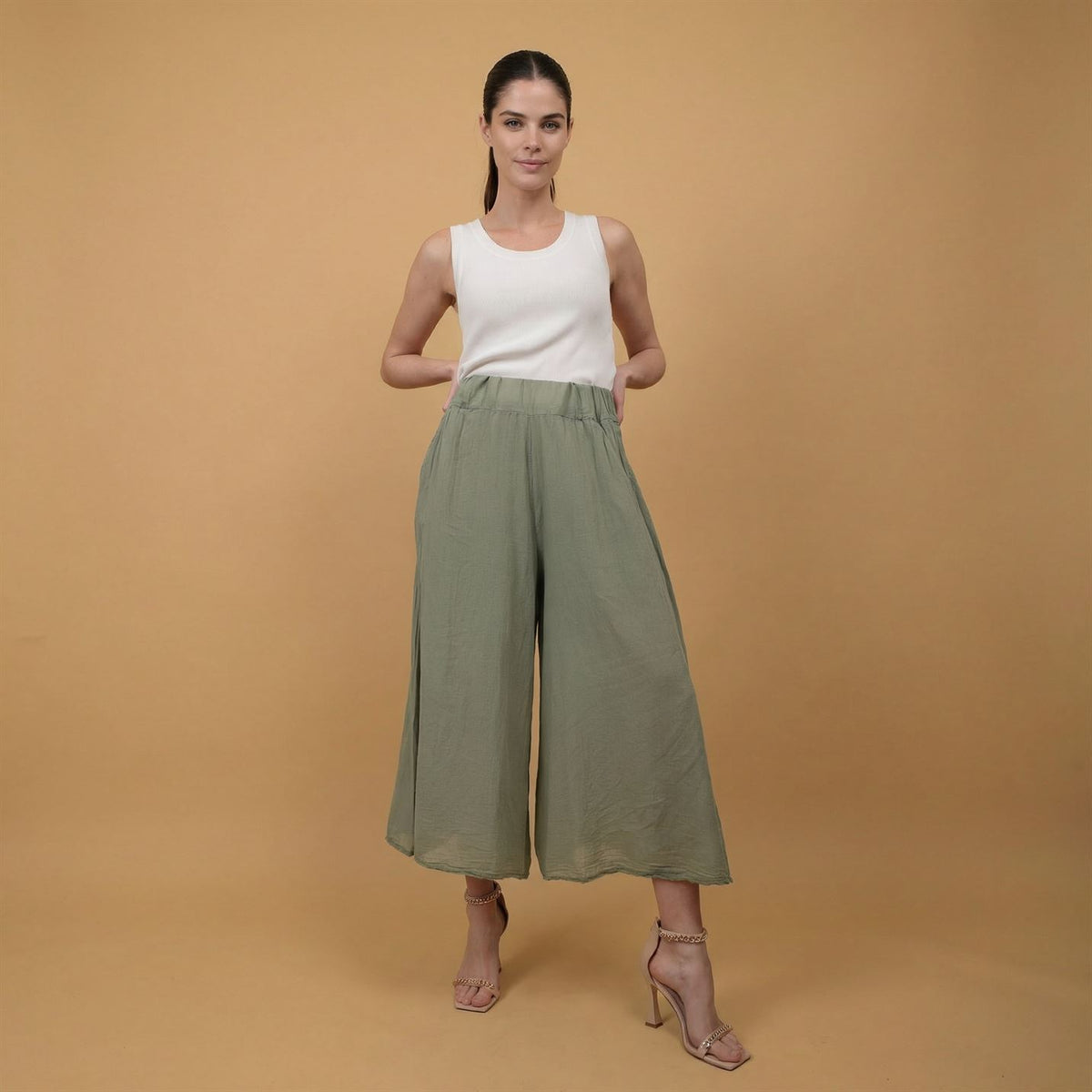 Pantalon ample en coton taille unique  db14576