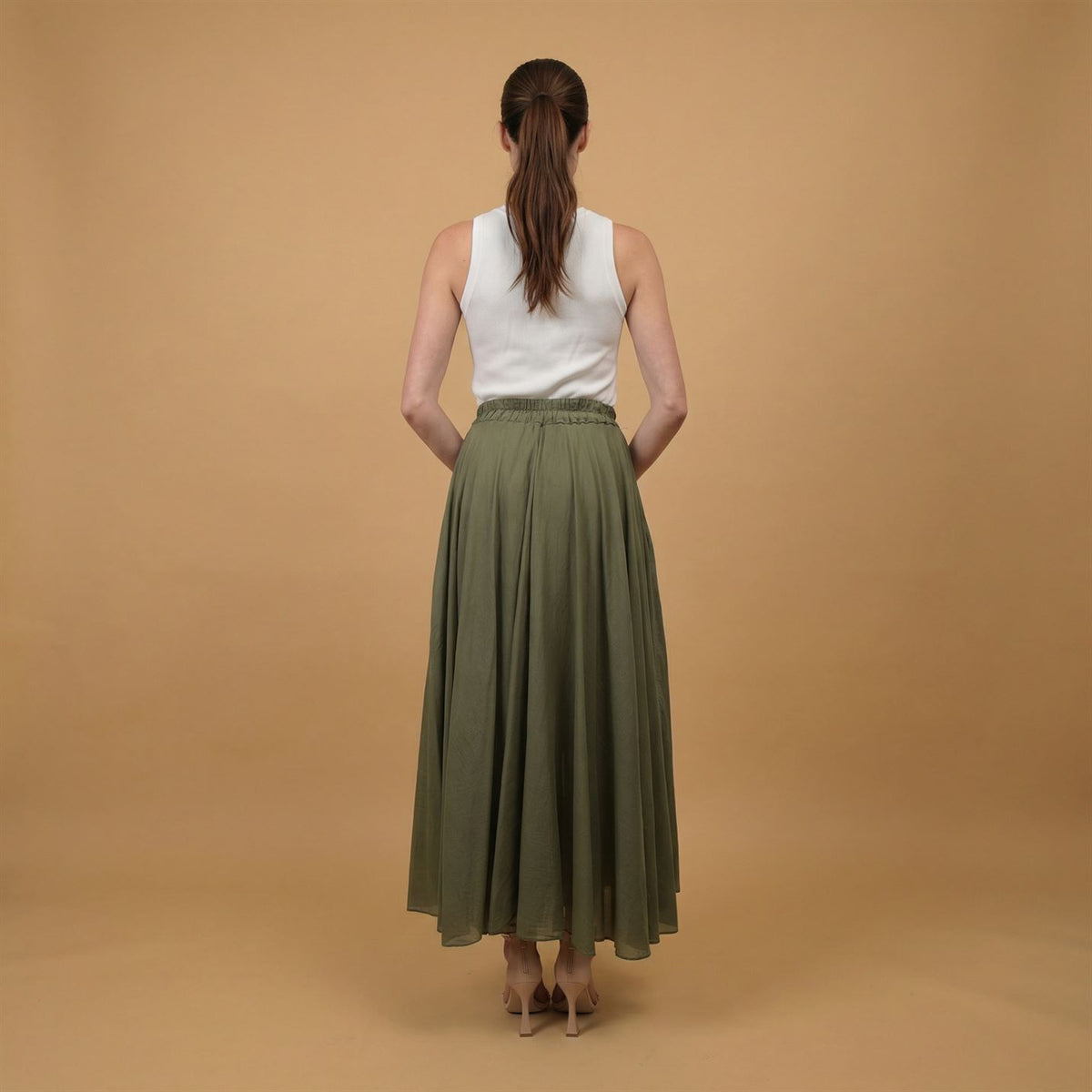 Long cotton voile skirt – db75152