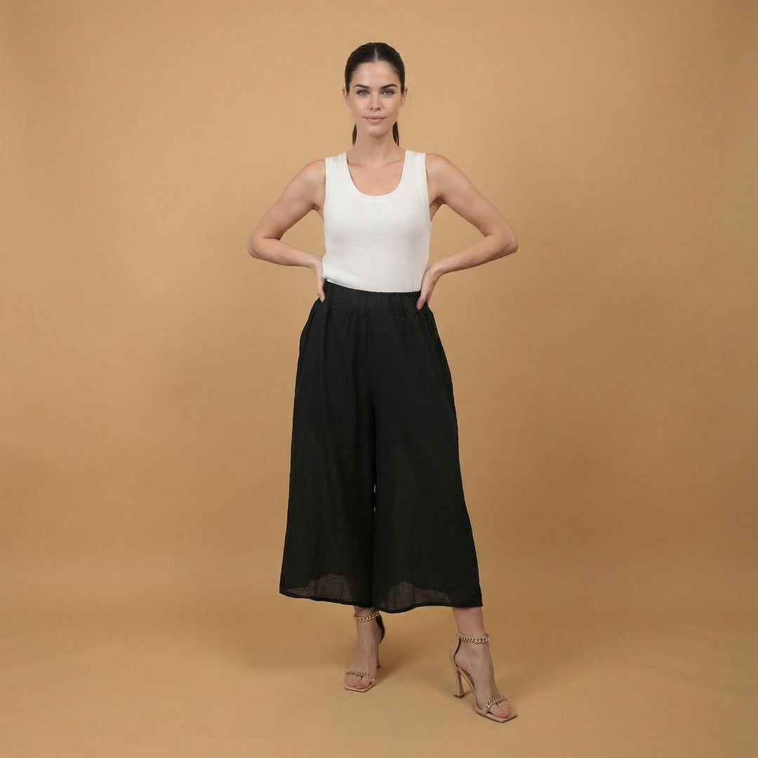 Wide-leg cotton trousers, one size fits all DB14576