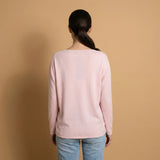 Fine knit sweater V-neck long sleeves YF12018 