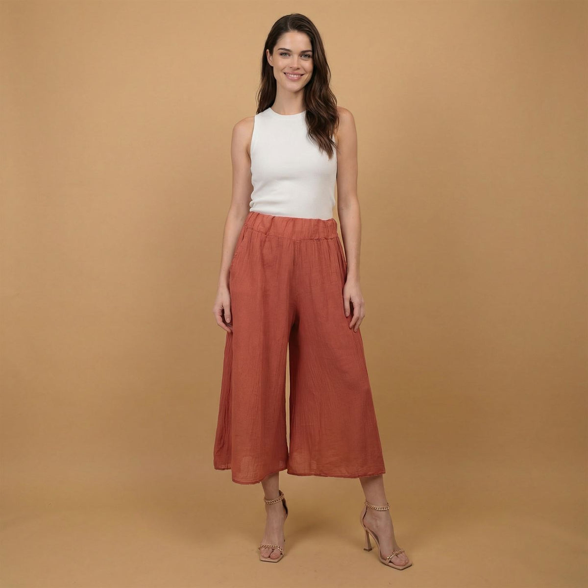 Pantalon ample en coton taille unique  db14576