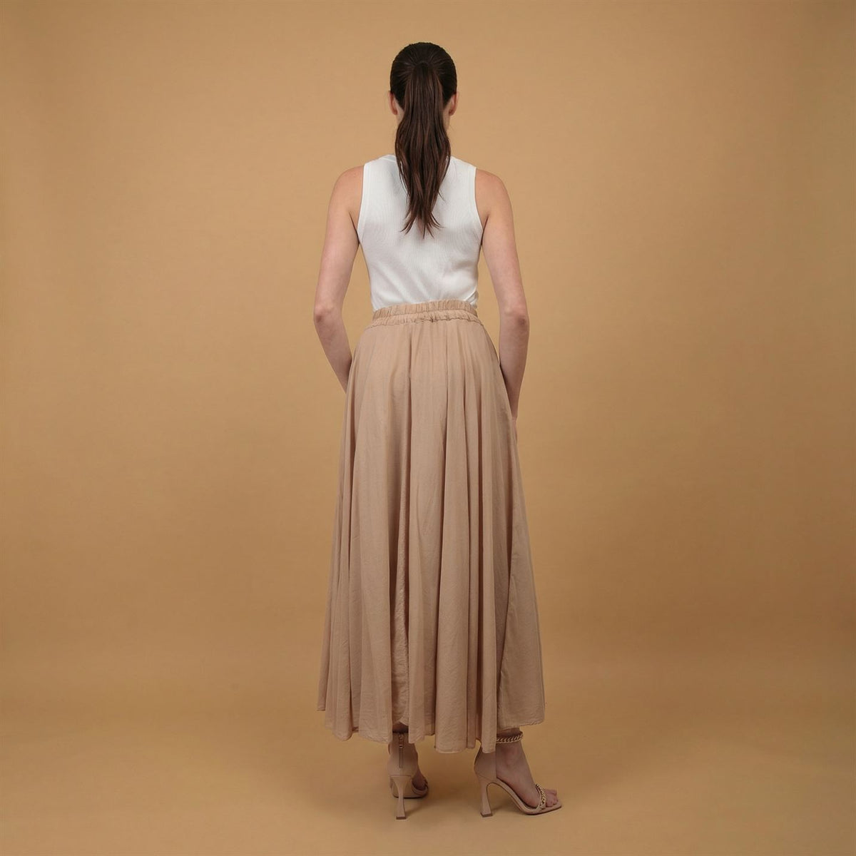 Long cotton voile skirt – db75152
