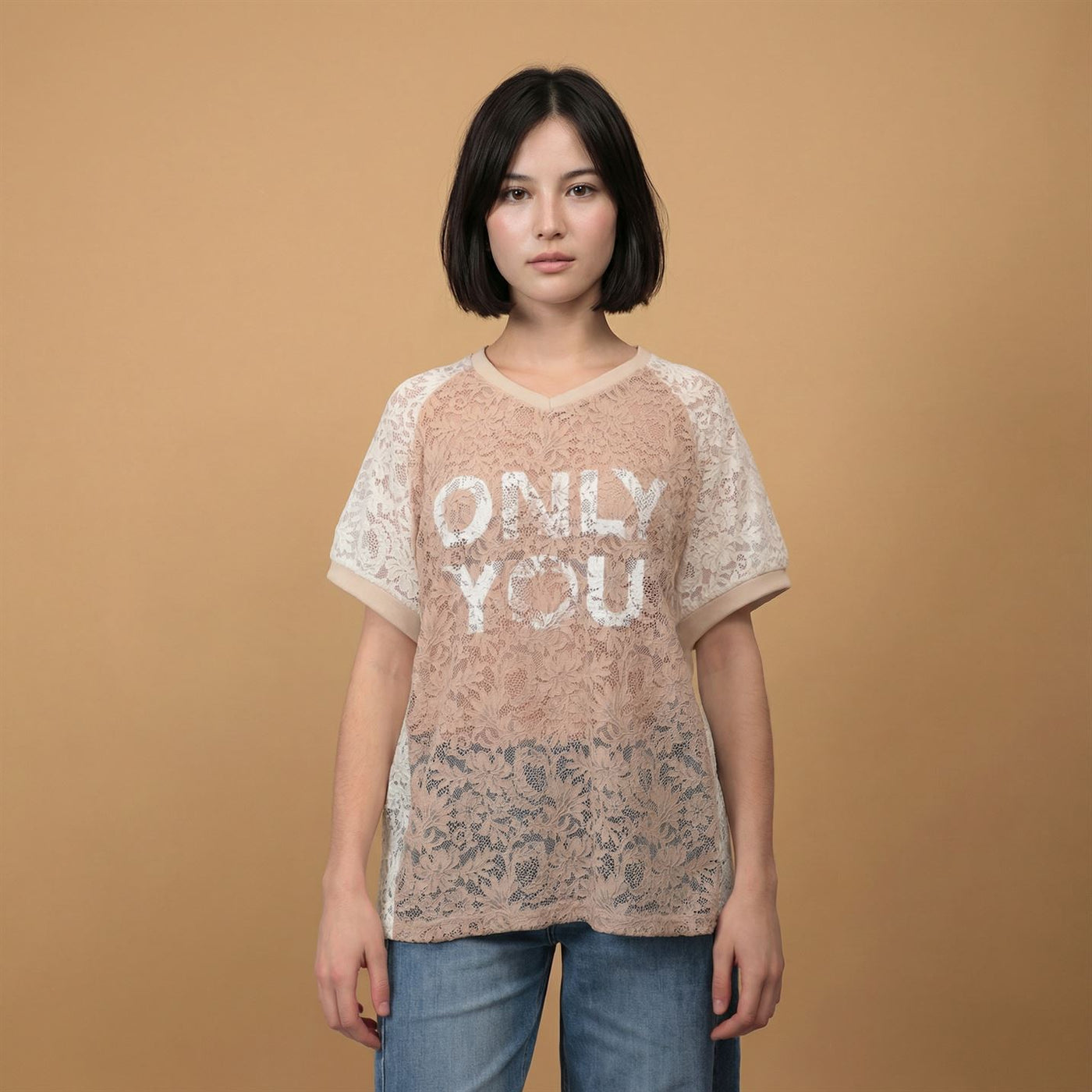 Only You Two-Tone Lace T-Shirt BCG03208