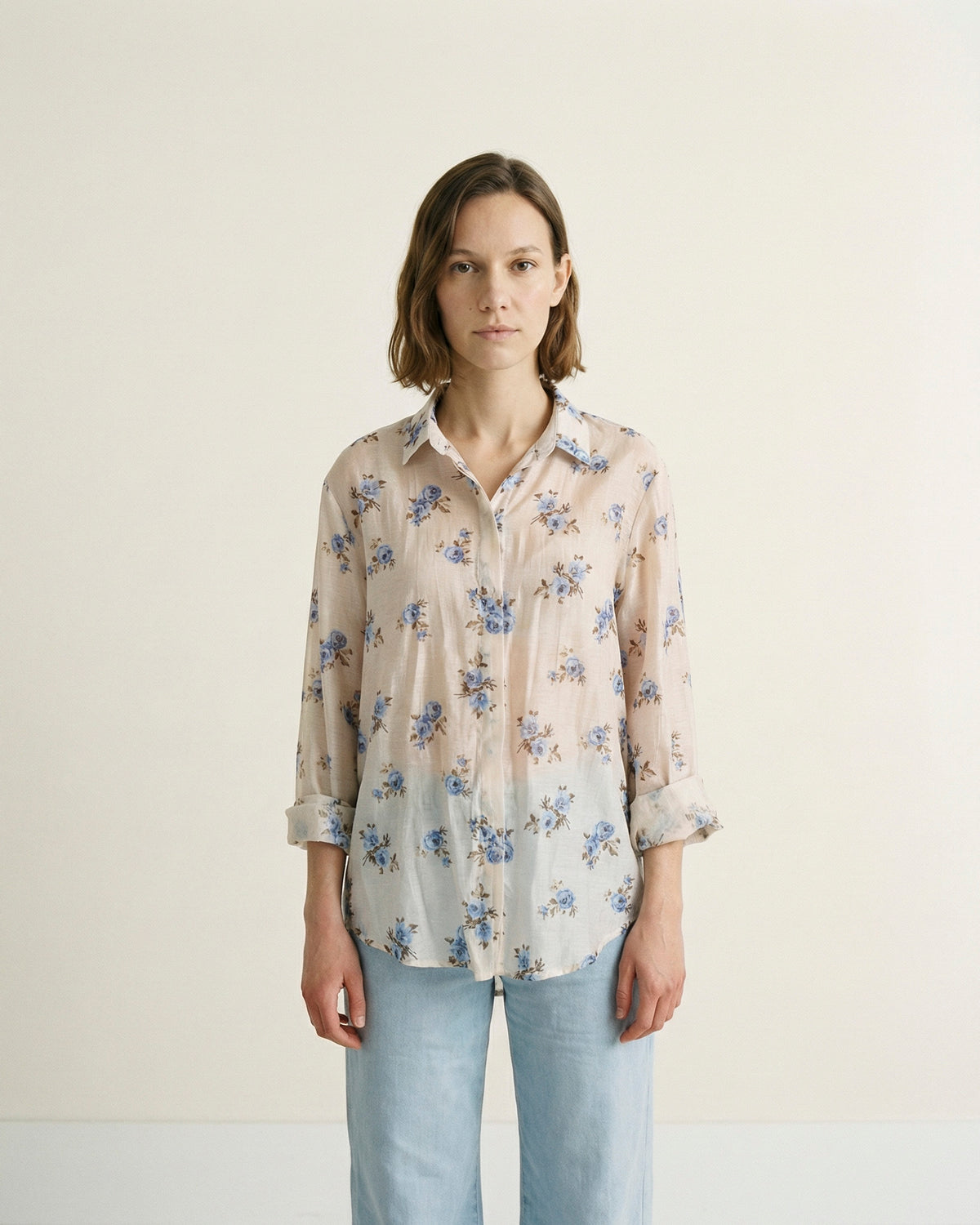 Chemise imprimée florale coupe légère tdm50320 72