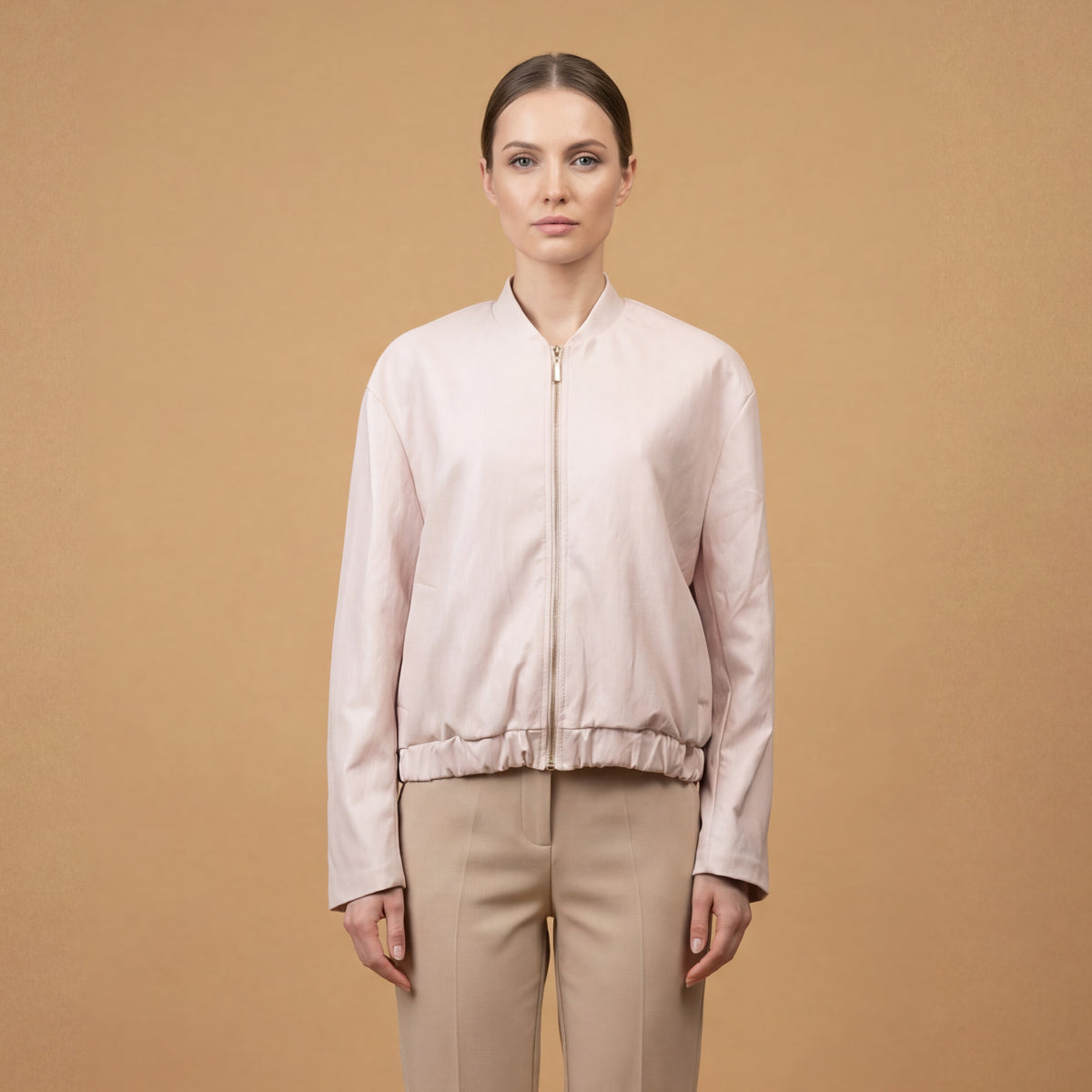 Mao collar jacket with elasticated hem – tdm92925 2 