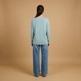 Fine knit sweater V-neck long sleeves YF12018 